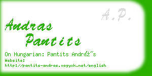 andras pantits business card